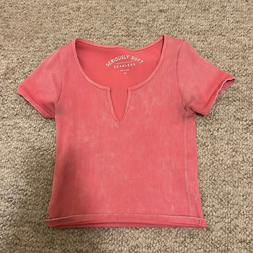 coral aeropostale shirt, size xs